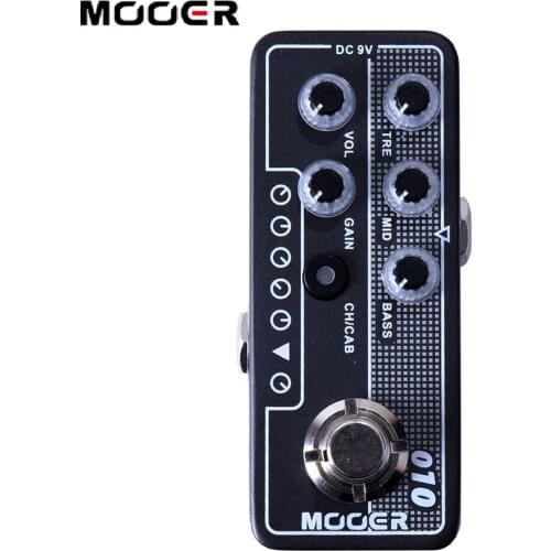 Mooer M010 Two Stones Electric Guitar Effects Pedal Stompbox Accessories Speaker Cabinet Simulation High Gain Tap Tempo Bass