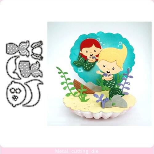 Mermaid Set Metal Cutting Dies for DIY Scrapbooking Photo Album Decorative Embossing Paper Card Crafts Die Cut 2019