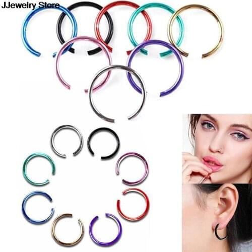 New! 40PCS/Set Body Nose Lip Hoop Rings Punk Clip On Ear Without Piercing No Hole Fake Jewelry Earring Gold Silver
