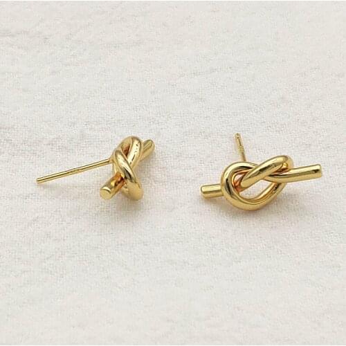 New Arrival! 17x8mm 50pcs 18kgp gold color Copper Earrings Stud Connectors For Handmade Earring Parts DIY Jewelry Findings