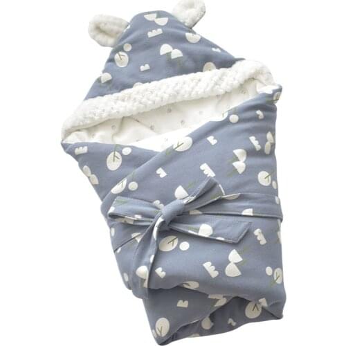 Winter Baby Blankets Newborn Cotton Envelope Swaddle Muslin Swaddle Baby Wrap Warm Baby Blanket Stroller Accessories Blankets