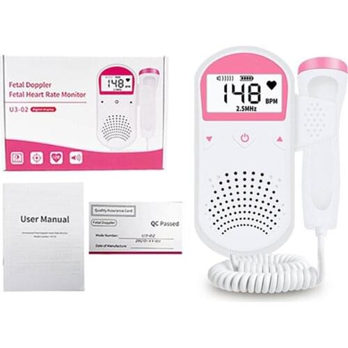 Doppler Fetal Heartbeat Detector Home Pregnancy Baby No Radiation Fetal Pulse Meter Stethoscope Portable for Pregnant Monitor