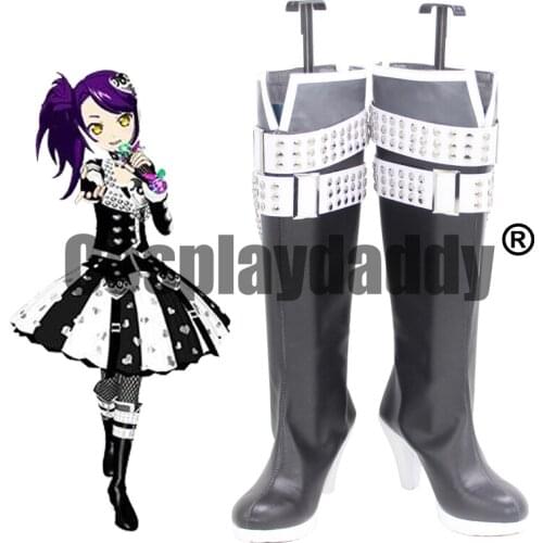 PriPara Absolute Life of a final show Girl Toudou Shion Todo Eternal Black and White Coord Ver. Cosplay Shoes Heel Boots X002
