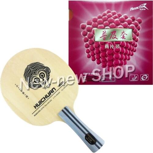 Pro Combo Racket Galaxy YINHE HUICHUAN 606 + 2 Pcs Reactor Corbor Shakehand Long Handle FL