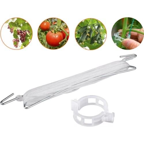 Anti-crush Hooks Tomato Plant Holder 1M White Home Garden Binder Vegetables Clamp