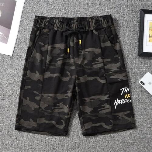 Summer Mens Camouflage Shorts Casual Knee Length Shorts Men Compression Letter Printed with Big Pockets Running Sport Shorts 4xl