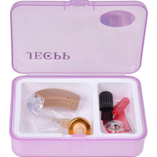 JECPP Hearing Aid Sound Amplifier In Ear Hearing Enhancement Device with Cleaning Brush Spanner Storage Case for Elderly