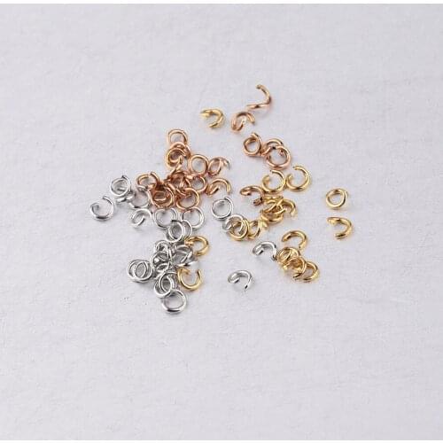 DIY accessories for bracelet/necklace/keychain jewelry making 100pcs/lot 0.6*3mm 3 color stainless steel jump rings