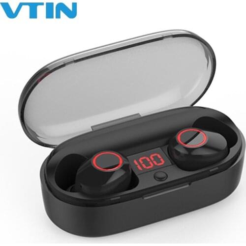 Waterproof TWS Bluetooth 5.0 Headset Earphones With Digital Display Charging Box Wireless 3D True TWS Earphones for IOS Android