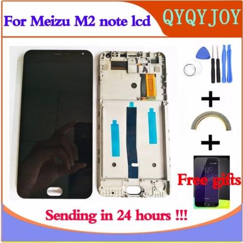 AAA Quality LCD+Frame For MEIZU M2 Note Lcd Display Screen Replacement For MEIZU M2 Note Digiziter Assembly