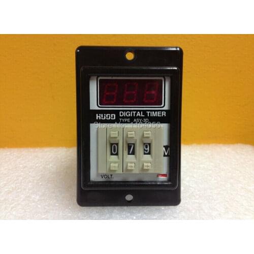 1Set ASY-3D DC24V Power ON Delay Timer Time Relay 1-999 Seconds & Base