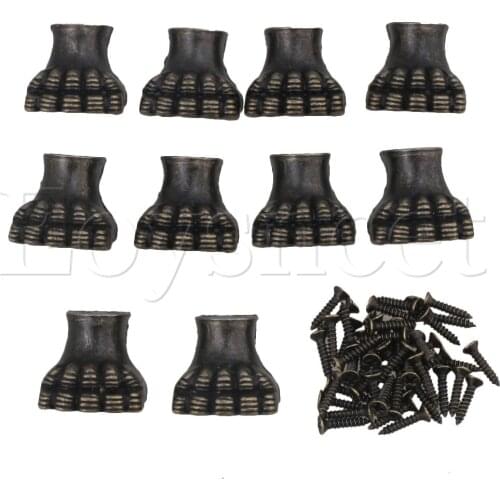 10pcs Antique Bronze Corner Decorative Leg Corner Protector Elephant Foot Type
