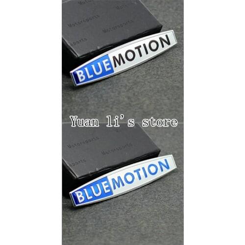 10X Aluminum Emblem Badge STICKER 3D LOGO For BLUE MOTION LOGO 99*18mm Car Styling