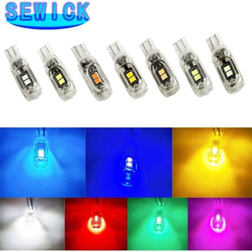 500Pcs NewT10 LED W5W Super bright Polarity Free Plastic Protect smd Car Interior Light Read Door License Plate Wedge Lamp 12V