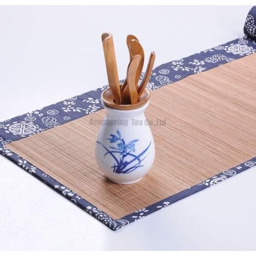 6pcs porcelain and Bamboo Tea Tools,Six things/Tea Caddy/Strainer/Clamp/Spoon/Tea Stick/Needle,Tea ceremony gentleman/Treasures