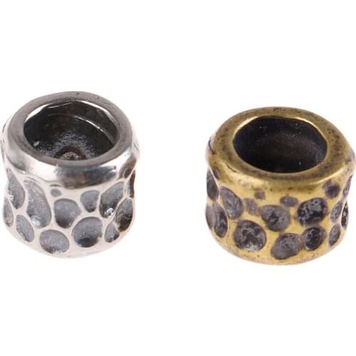 8.5 * 10mm Hammer Grain EDC DIY Knife Beads Pendant Vintage Color Brass Cupronickel For Paracord Beads