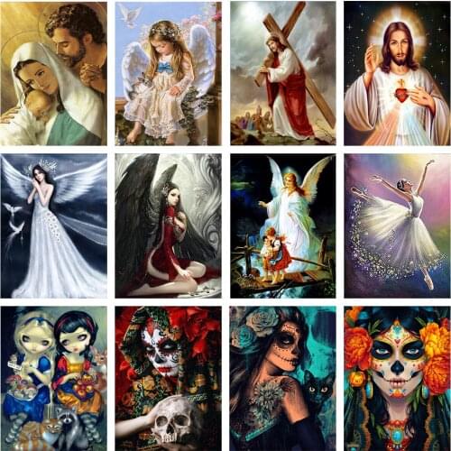 5D Diy Diamond Painting Angel Girl Zombie Girl Art Mosaic Diamond Embroidery Anime Religious Home Wall Decoration Handmade Gift