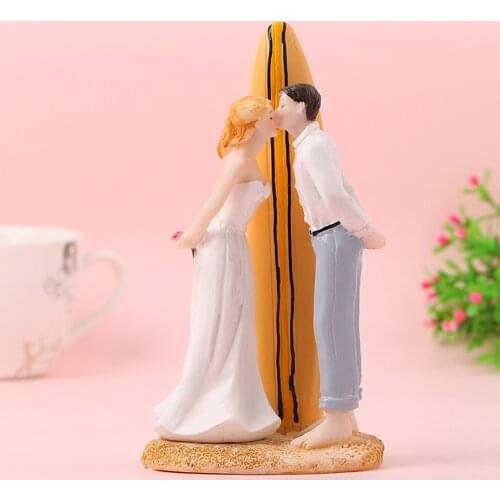 Bolafynia Windsurfing kiss wedding cake doll toy Resin Crafts Decoration Cake Decoration wedding Valentines Day gift