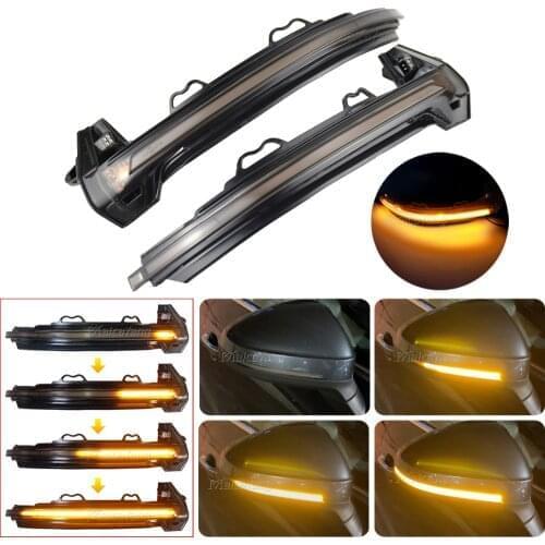 2 pcs Dynamic Turn Signal LED Light For Audi A4 S4 RS4 B9 2016-2019 A5 S5 RS5 Side Mirror Indicator Sequential Blinker