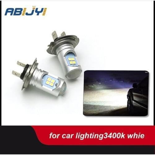 For Audi A8 A7 A5 A6 A4 A3 A1 TT B7 B6 Q7 Q5 RS 2PC H7 Fog Light LED Bulbs IP65 White 6000K Headlight Bulb 2400LM LED Canbus