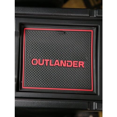 For Mitsubishi Outlander 2016 2017 2018 2019 Gate Slot Pad Non-slip Cup Mats Anti Slip Door Groove Mat Stickers Car Accessories