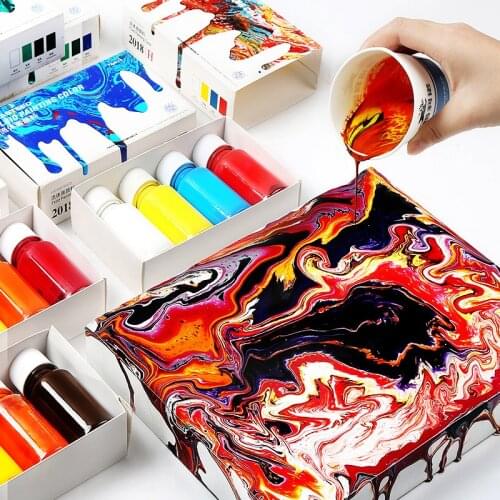 Creative Fluid Paint Liquid Painting Decorative Liquid DIY Hand-painted Drawing Acrylic Liquid Paint Art Tools