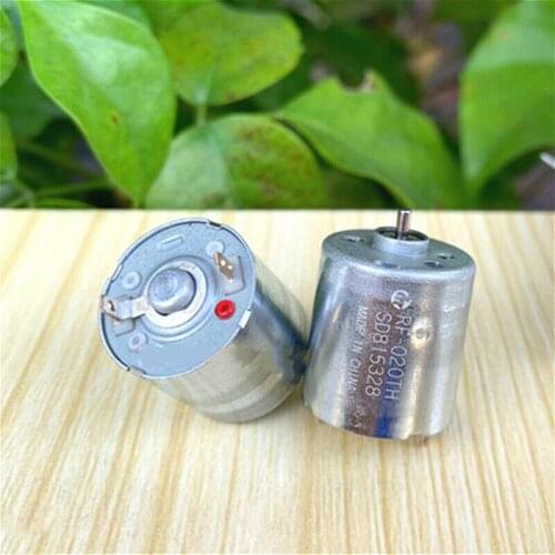 Micro 17mm RF-020 Precious Metal Brush Motor Mabuchi Electric DC 1.5V-6V 18500RPM High Speed Small Round DIY Hobby Toy Car Model