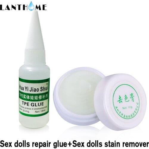 TPE Silicone Sex Doll Repair Maintenance Kit Glue for Repair Vaginal Hair / Eyelash / Nail Glue + Stain Remover Cream Repair Set