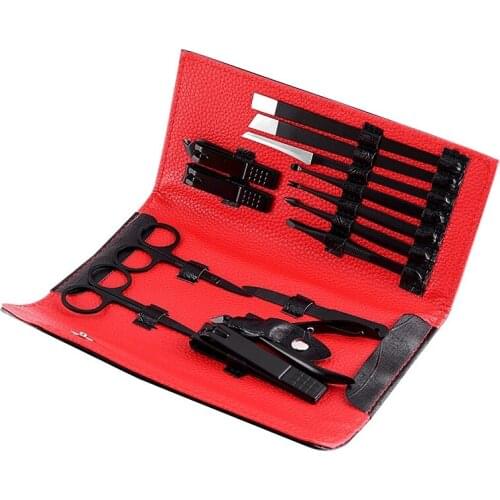 High End stainless steel manicure pedicure tool nail scissors set decoration foot knife household peeling 14 PCS for Nail Art
