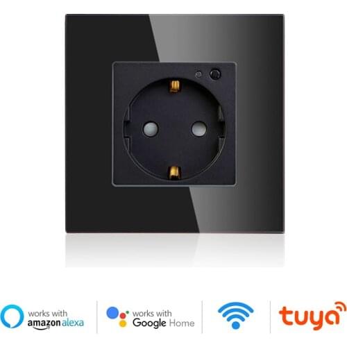 Wall Socket EU 10A Plug Electrical Outlets Smart Home Tuya Wifi Remote Control Smartlife Compatible Alexa Google Home