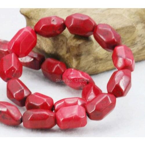 Irregular 10x14mm Red Turkey Stone DIY Beads Loose Stone Accessory Parts Jewelry Making Accessories 15inch Gems Lucky Gifts Gems