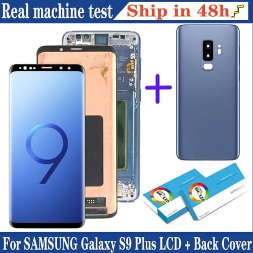 Original Display for SAMSUNG Galaxy S9 Plus G965 G965F LCD Touch Screen Digitizer Repair For S9 Plus Display with back cover