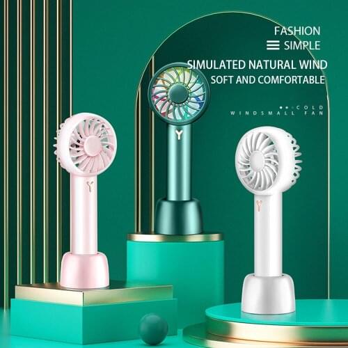 Portable Fan Desktop Fans USB Rechargeable Air Cooler Fan Handheld Air Conditioner Humidifier With Colorful lights Outdoor Trave