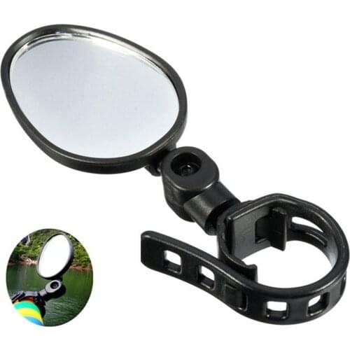 Universal Bicycle Handlebar 360 Degree Rotate Wide Angle Rearview Glass Mirror