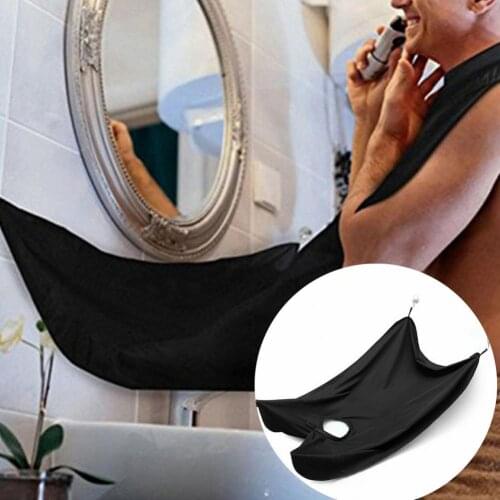 Waterproof Beard Apron Mens Shaving Apron Breathable Silky Bathroom Razor Holder Hair Shave Catcher for Home Use