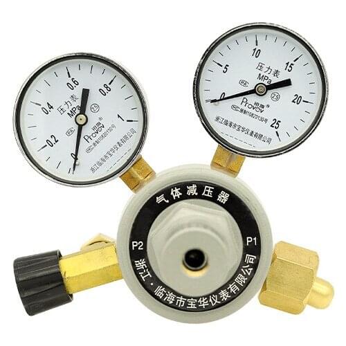 1 * 25Mpa YQB-05J Copper Standard Gas Regulator with Angle Valve