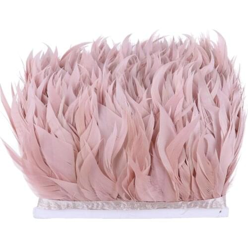 1Meters Natural high quality Goose Feather Trim Fringe DIY Home Decoration Clothes Accessory Plumes For Crafts 8-10CM Wholesales