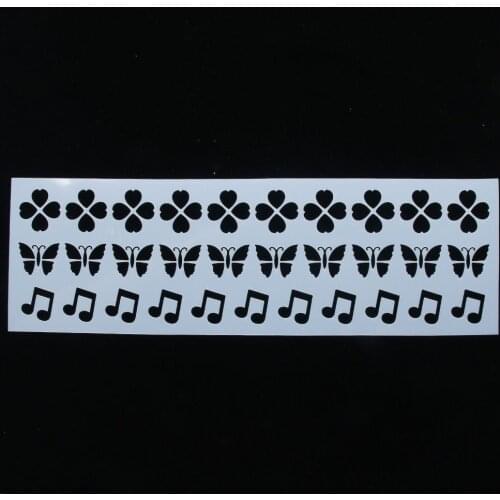 1PC Ldyllic Butterfly Music Notes Flower Reusable Stencil Airbrush Painting Art Cake Spray Mold DIY Decor Crafts Drop Shipping