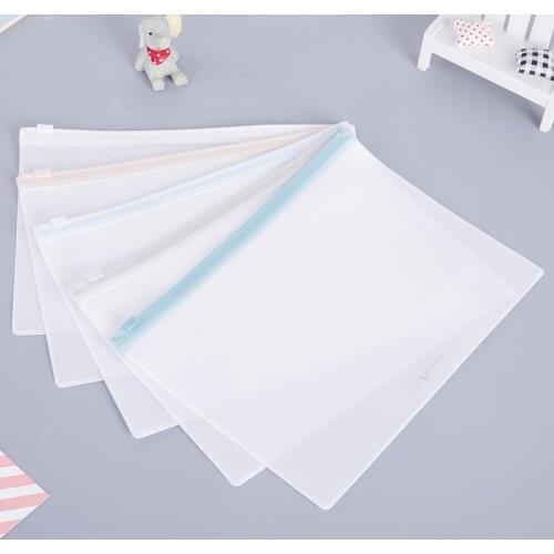 1pcs Successful 72422 La zipper bag A5/A4 transparent sanding surface students receive EVA finishing succinct
