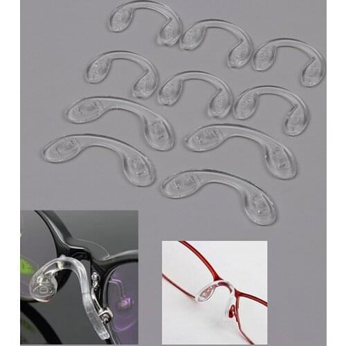 10Pcs New Glasses Nose Pads Adhesive Silicone Nose Pads Non-slip Clear Thin Nosepads For Glasses Eyeglasses Sunglasses