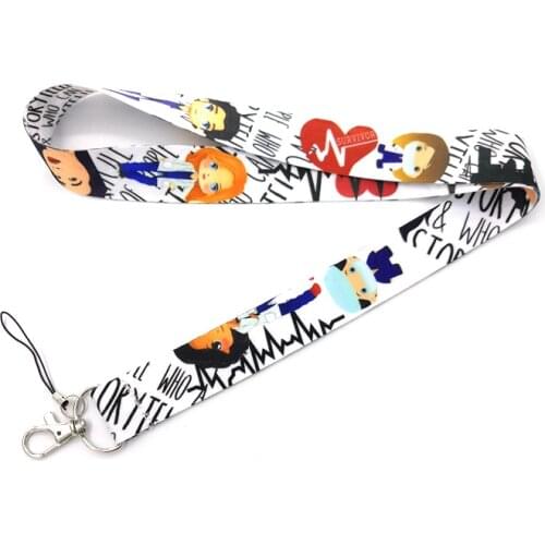 10Pcs Greys Anatomy Keychain Lanyard For Keys ID Badge Holder Necklace Neck Strap Hang Rope Mobile Phone Straps Lanyards