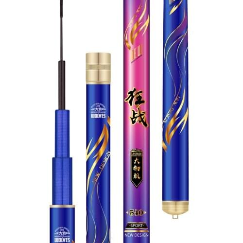 12H 6H Super Hard Hand Rod Vara De Pesca 3.6m-8.1m Telescopic Fishing Oltas 46T Carbon Fiber Black Pit Sturgeon Fish Canne