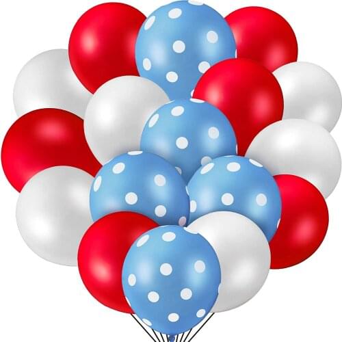 30/50/100pcs Party Balloon Polka Dot Latex Balloons Blue and White Dot Balloons for Wedding Birthday Party Festival Decoration