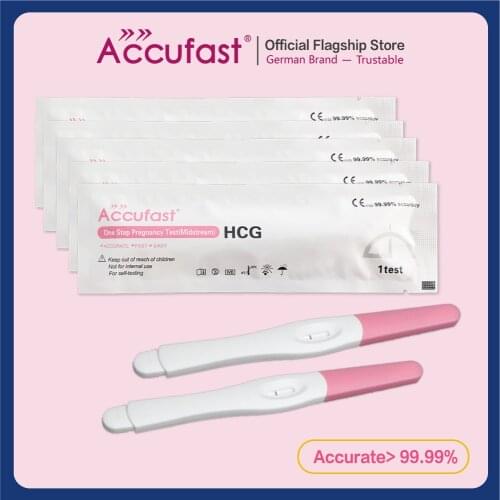 ACCUFAST 5Pcs HCG Pregnancy Test Midstream For Women One Step Early Fast Accurate Urine Test Stick HCG Pregnancy Test Pen