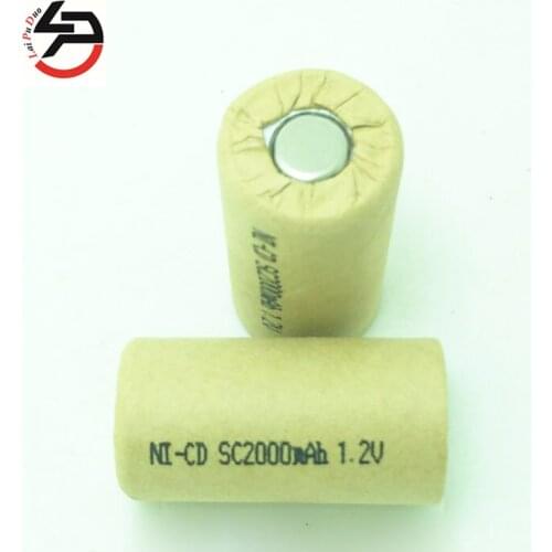 SC2000mAh 1.2V NI-CD Battery Cells Rechargeable Batteria 10A Replacement for Bosch Power Tools 2000mah SC Accumulator 2 Pieces