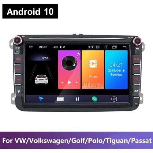 Android 10 2Din Car Multimedia player For VW/Volkswagen/Golf/Polo/Tiguan/Passat/b7/b6/SEAT/leon/Skoda/Octavia Auto Radio 8"