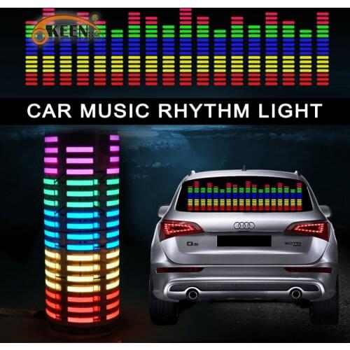 OKEEN 70*16 car-styling music car sticker music equalizer to the rear window light for car rgb led controller decorative lamps
