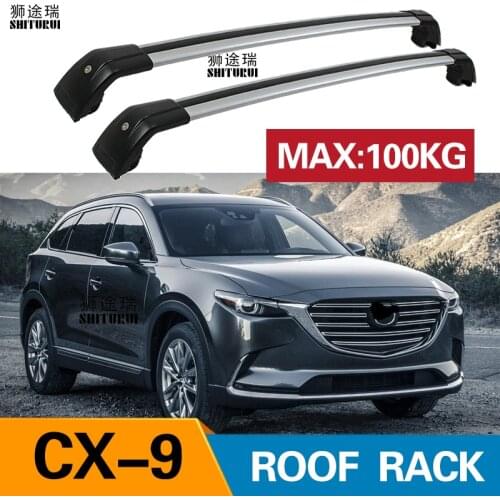 SHITURUI 2Pcs Roof Bars for MAZDA CX-9, 5-dr SUV, 2016-2020 Aluminum Alloy Side Bars Cross Rails Roof Rack Luggage Carrier
