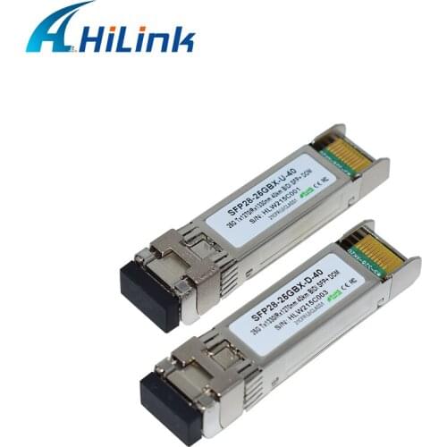 Free shipping! Hilink 25GBASE-BX 1330nmTX/1270nmRX 40km DOM Transceiver Module For 5G Network