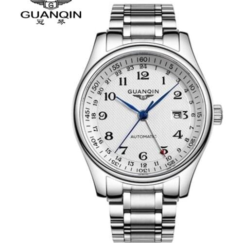 Original Brand GUANQIN Watch Men Mechanical Watch 30m Waterproof GUANQIN Watch Men Luxury Business Men Watch Male Wristwatches